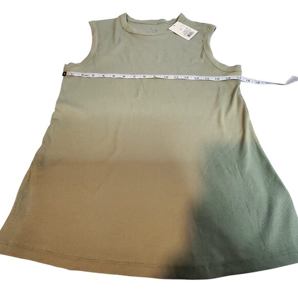 A New Day Light Green Sleeveless Ribbed Top Size XL Cotton Blend Comfortable fit - Picture 5 of 8